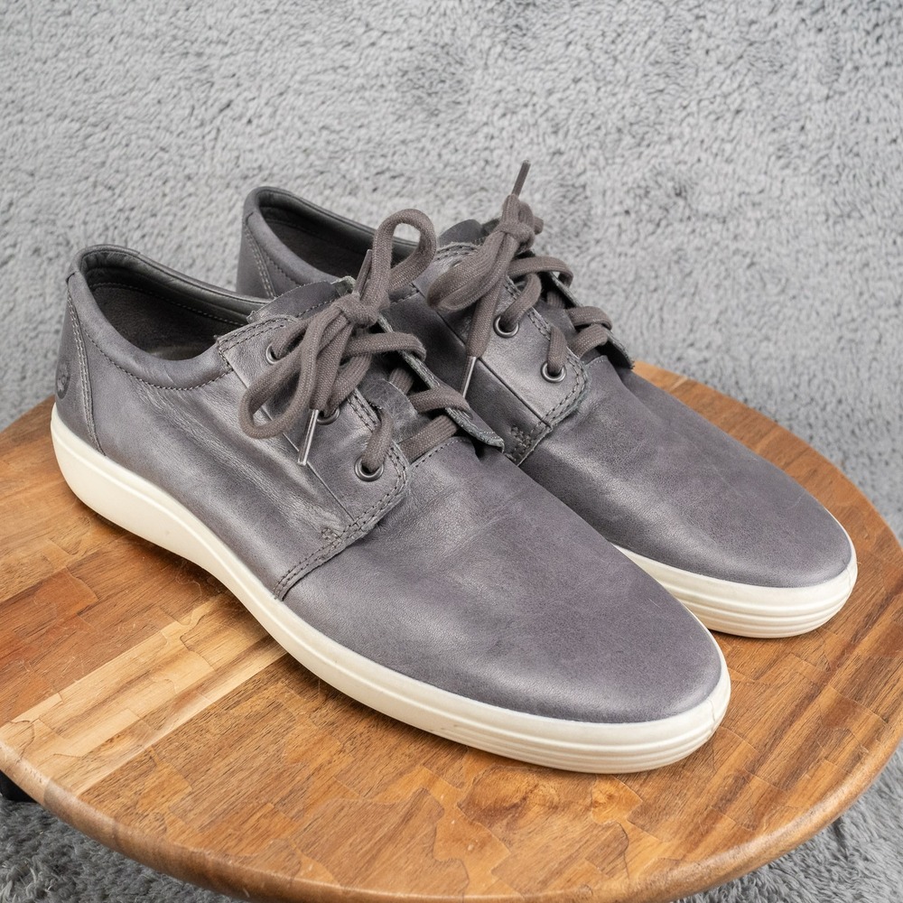 Ecco Men's Soft‎ 7 Plain Toe Sneaker Lace Up DriTan Leather Shoe Sz 10-10.5